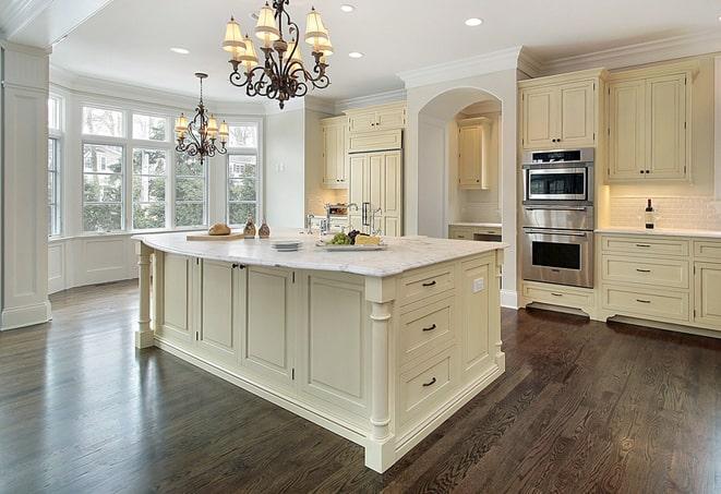 natural wood-look laminate flooring in a living room in South Daytona, FL